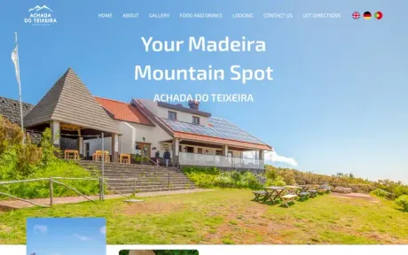 Website Achada do Teixeira, Restaurant, on desktop