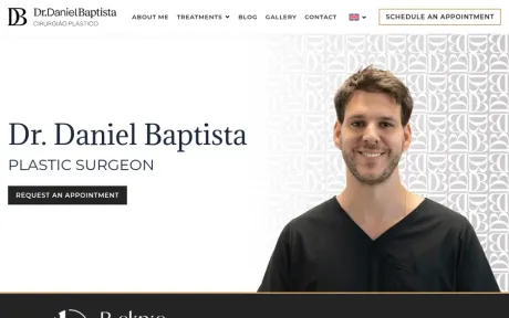 Website Dr. Daniel Baptista, on desktop