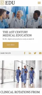 Website Medical Edu, Medical education, on mobile