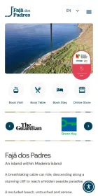 Website Fajã dos Padres, Vacation rentals, on mobile
