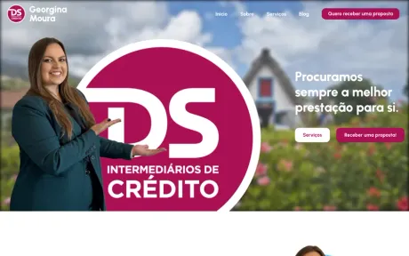 Website Georgina Moura, on desktop
