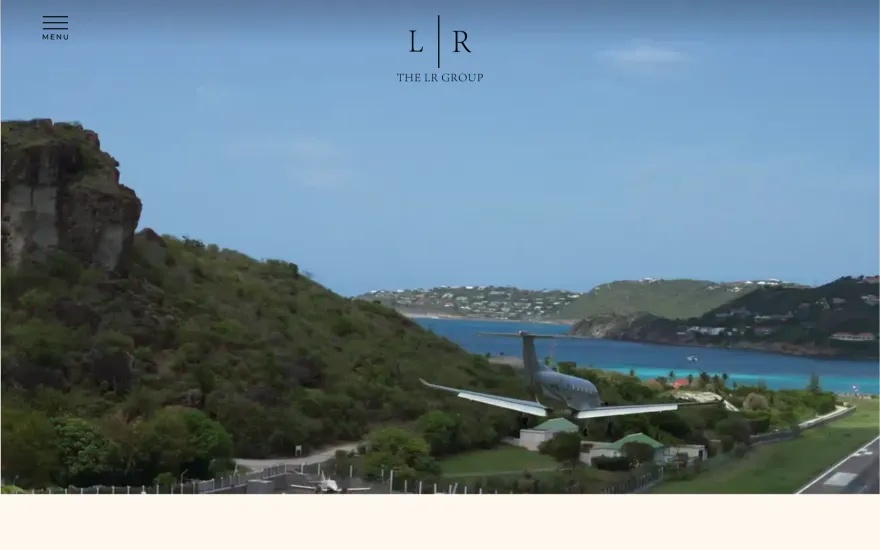 The LR Group website, on desktop