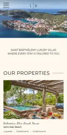 Website Luxury real estate and villa rentals, Villa rentals, on mobile