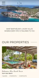 The LR Group website, on mobile