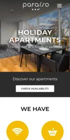 Website Madeira Paraíso, Vacation rentals, on mobile