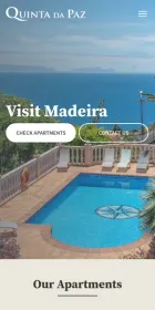 Website Madeira Quinta da Paz, Vacation rentals, on mobile