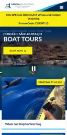 Website Madeira Sea Emotions, on mobile