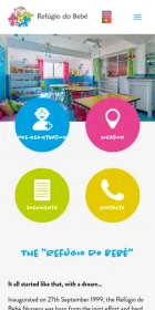 Website Refúgio do Bebé, Nursery, on mobile