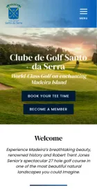 Website Santo da Serra Golf, on mobile