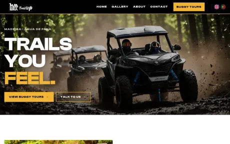 Website Madeira Trail Up, Buggy tours, on desktop