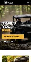 Madeira Trail Up website, on mobile