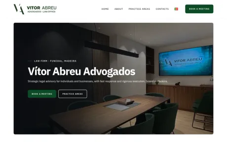 Website Vítor Abreu Advogados, Law firm, on desktop