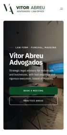 Website Vítor Abreu Advogados, Law firm, on mobile